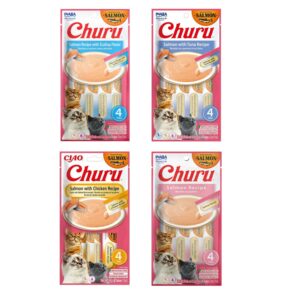 CHURU SALMÓN 4 TUBOS << GATO